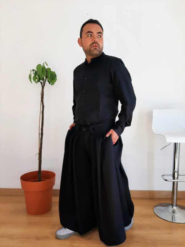 Hakama micro-corduroy trousers M - Image 4