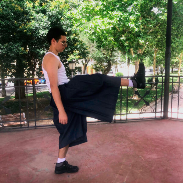 Denim Hakama Trousers M - Image 7