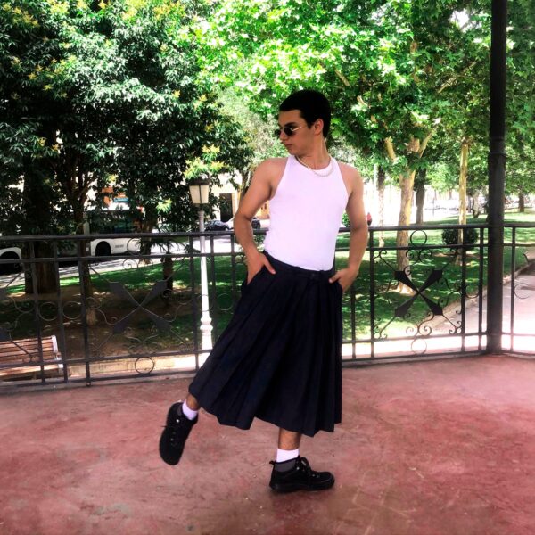 Denim Hakama Trousers M - Image 8